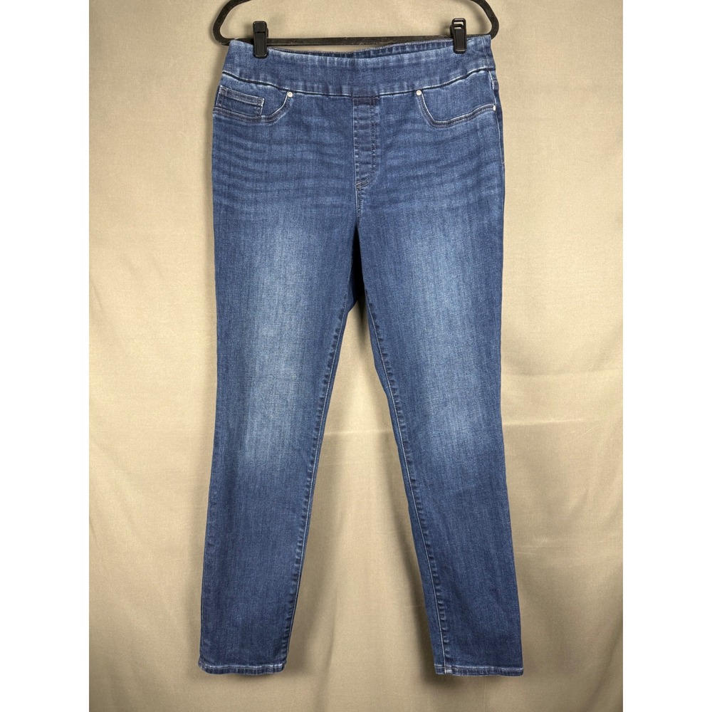 Chico's Pull On Jegging Women Size 1.5R Blue Denim Stretch Skinny Mid Rise